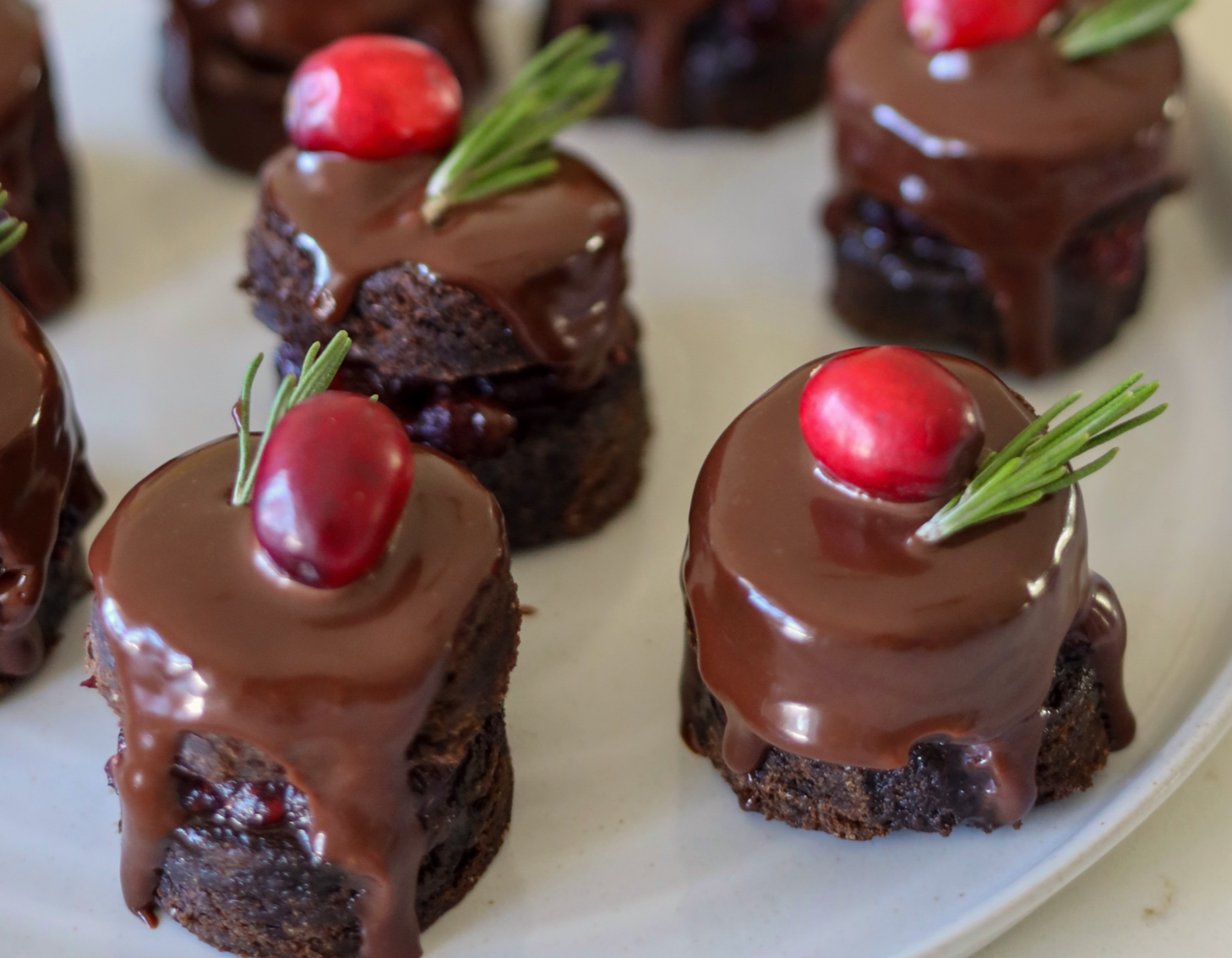 Cranberry Brownie Bites