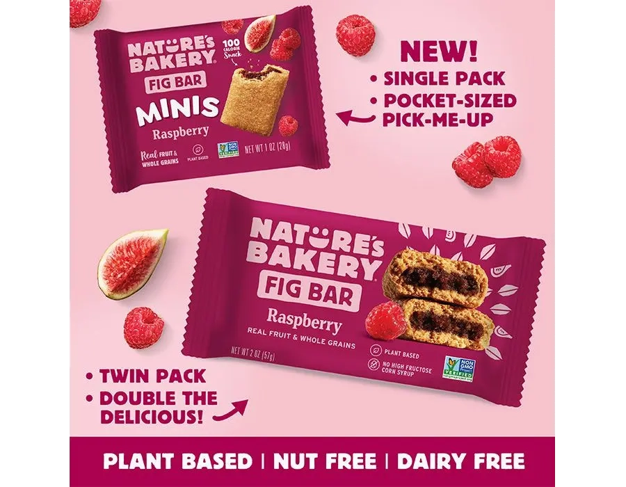 Giant Bar Raspberry Fig Bar Minis - Raspberry – Nature's Bakery